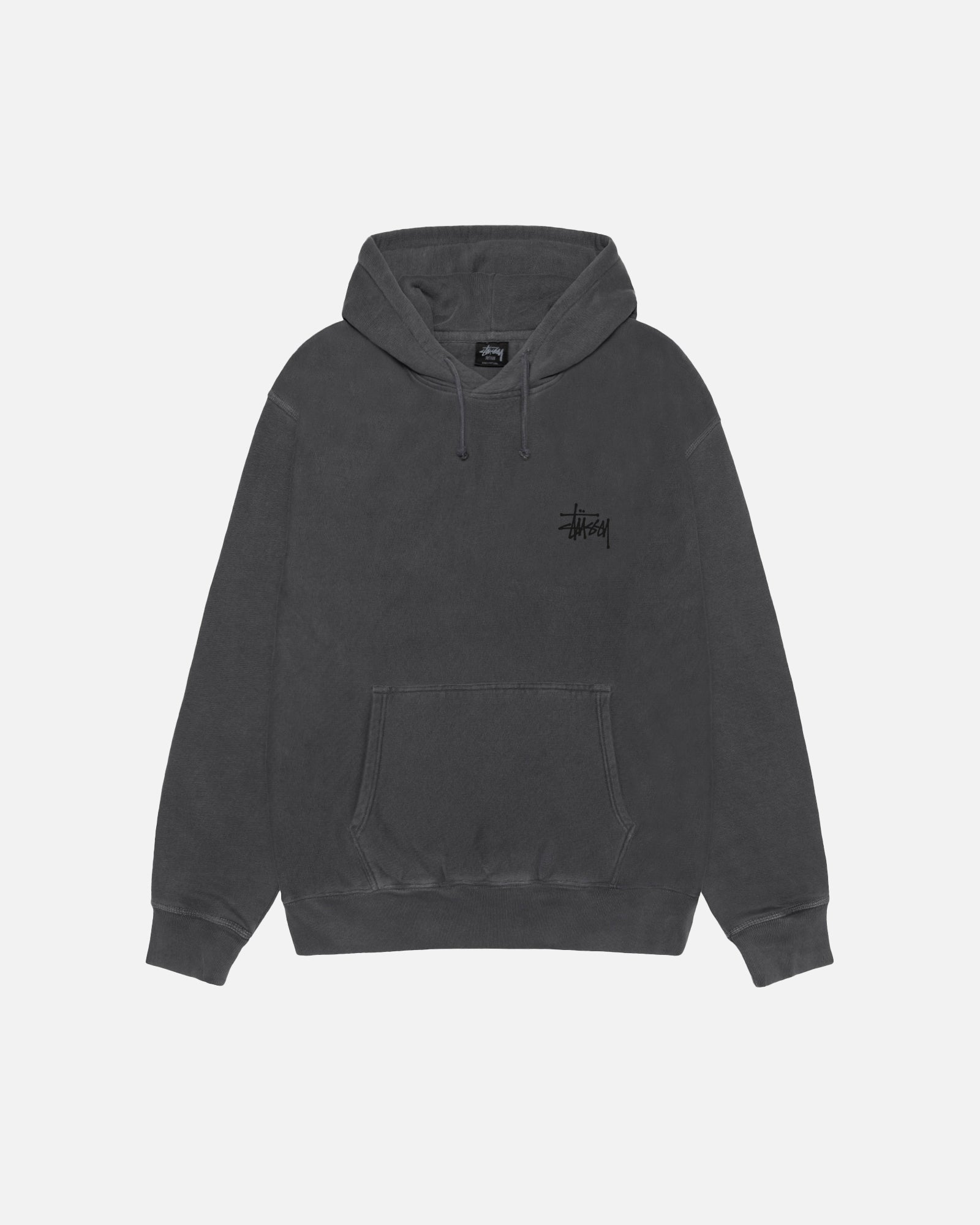 Basic Stüssy Hoodie Pigment Dyed in black/black – Stüssy – Stussy AU