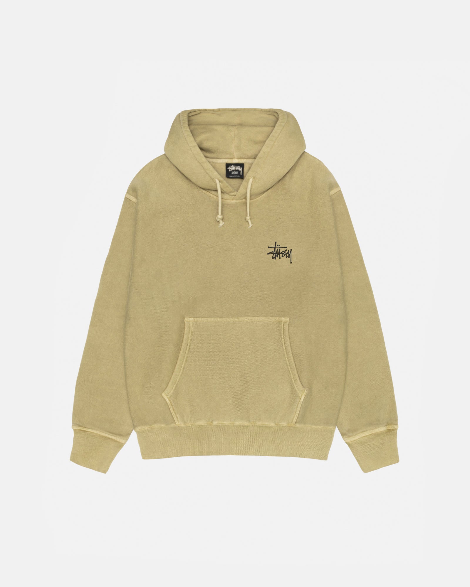 Basic Stüssy Hoodie Pigment Dyed in elm – Stüssy – Stussy AU