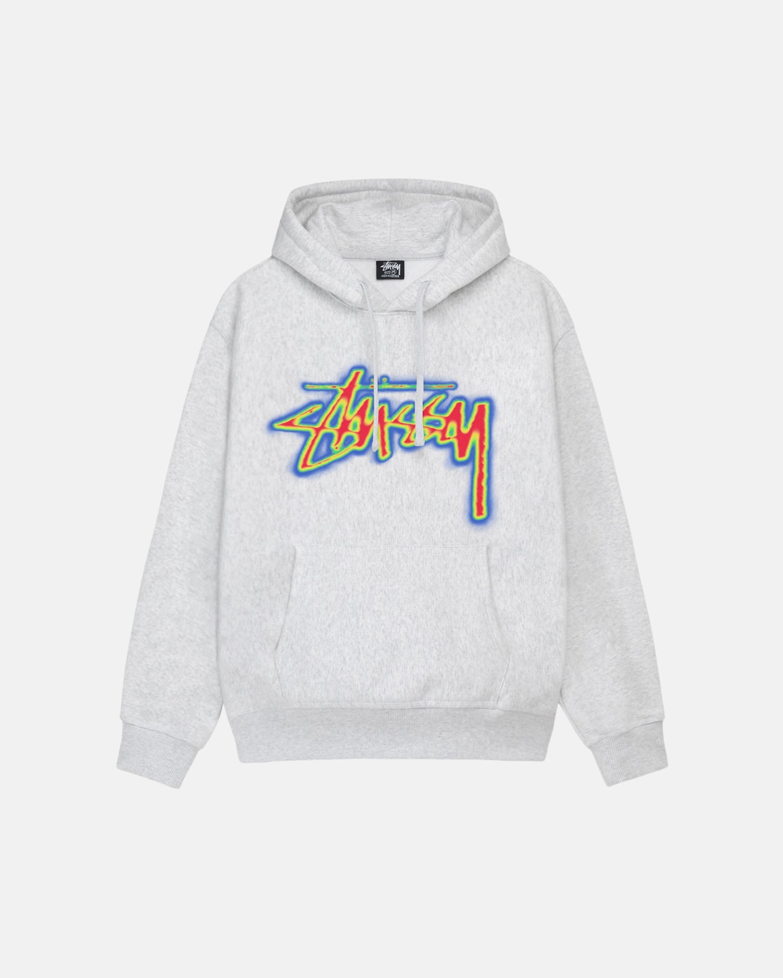 STÜSSY THERMAL STOCK HOODIE ASH HEATHER SWEATS