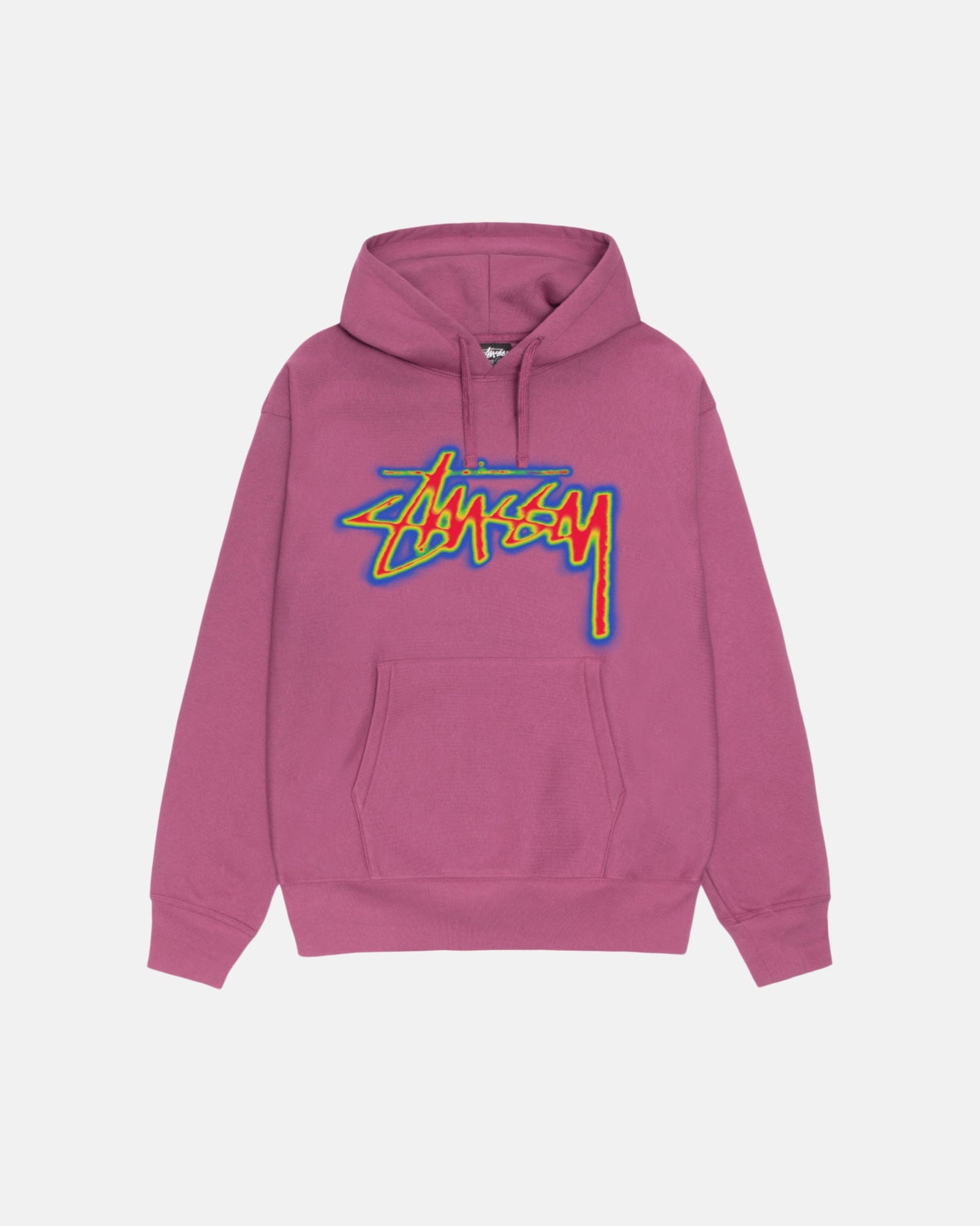 STÜSSY THERMAL STOCK HOODIE BERRY SWEATS