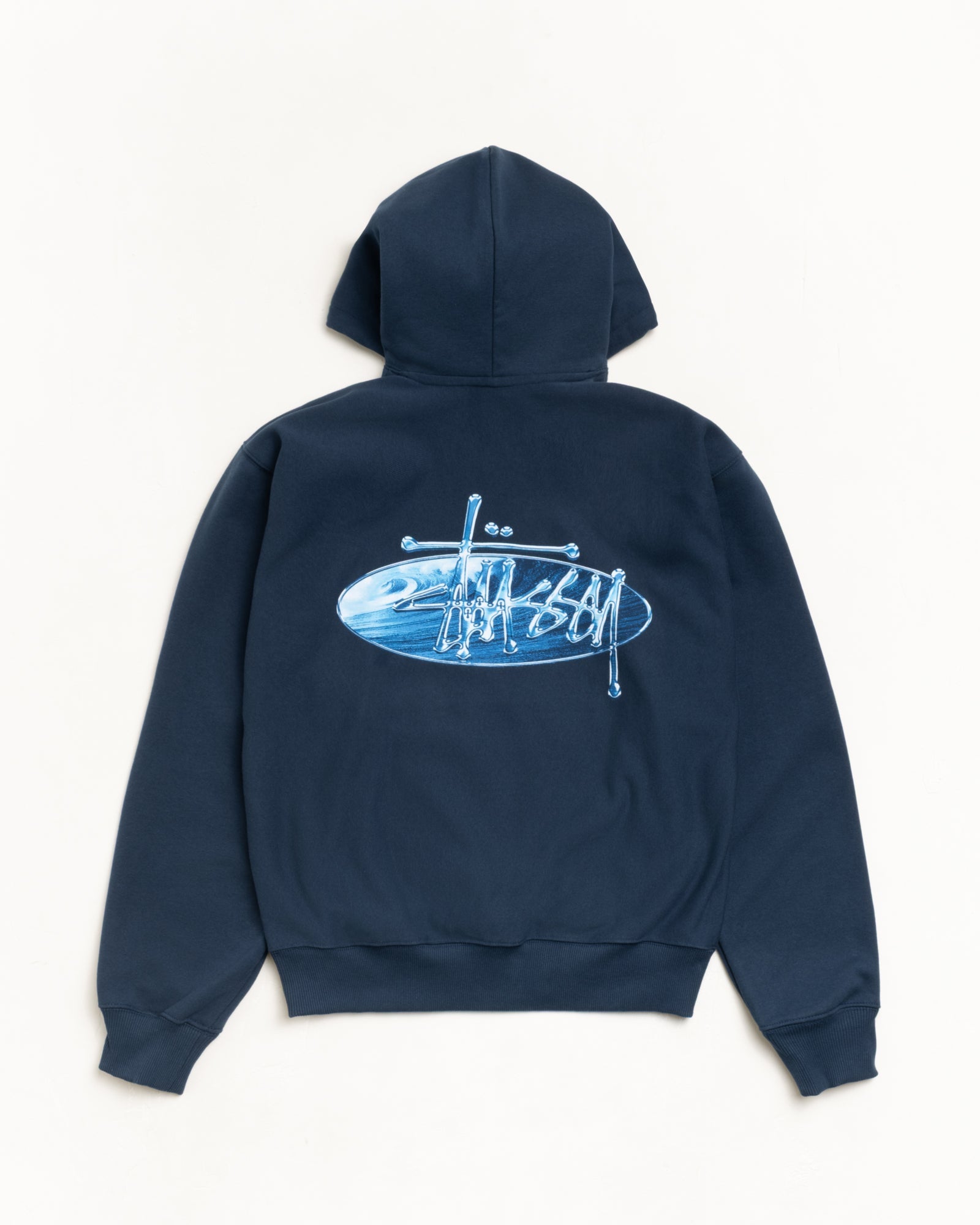 Wave Oval Hoodie – Navy | Sweats | Stüssy – Stussy AU