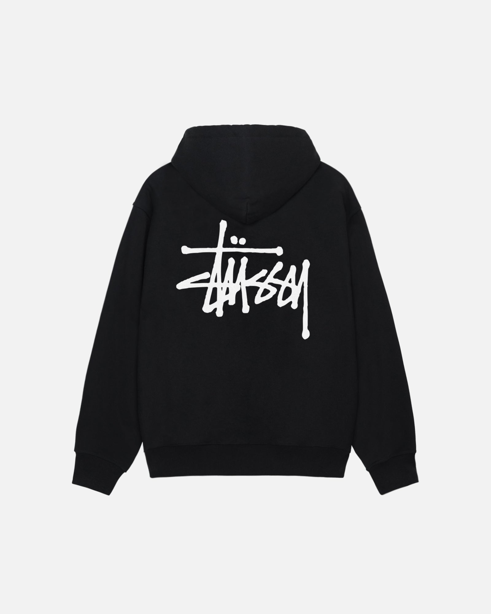 Basic Stüssy Zip Hoodie – Black | Sweats | Stüssy – Stussy AU