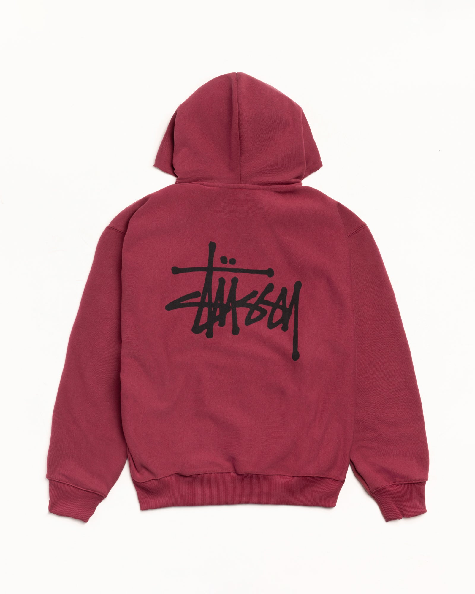 Basic Stüssy Zip Hoodie – Wine | Sweats | Stüssy – Stussy AU