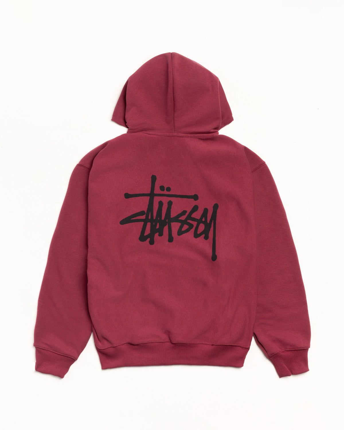 Stussy Hoods Stussy Wine Hoodie Stussy Mens Basic Zip Hoodie
