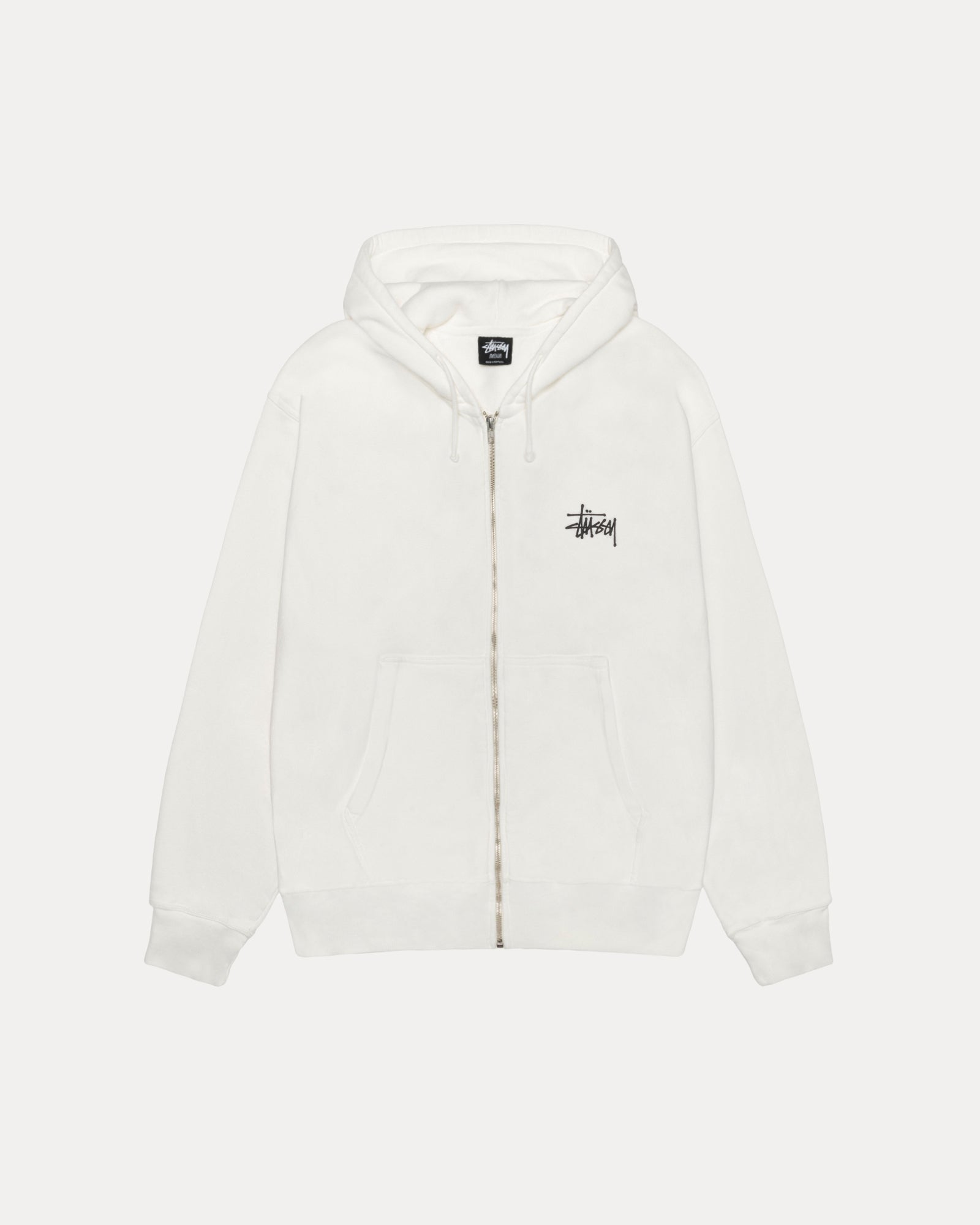 Basic Stussy Pig Dyed Zip Hood Mens Long Sleeve In Natural