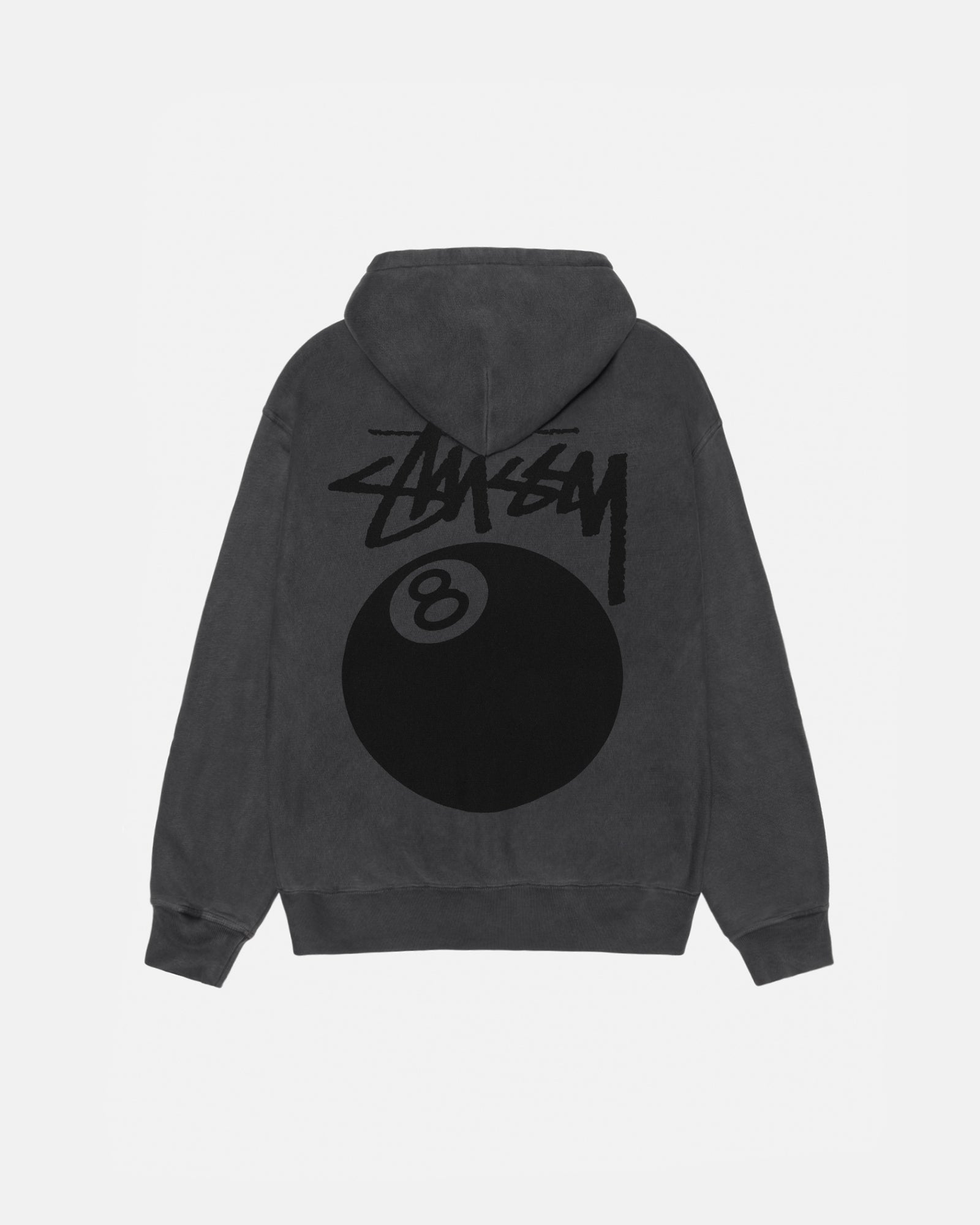 8 Ball Zip Hoodie Pigment Dyed in black – Stüssy – Stussy AU