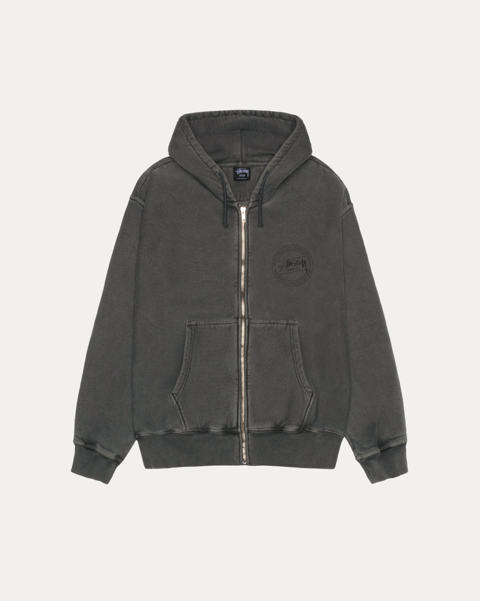 STUSSY WEAR PIG. DYED ZIP HOOD