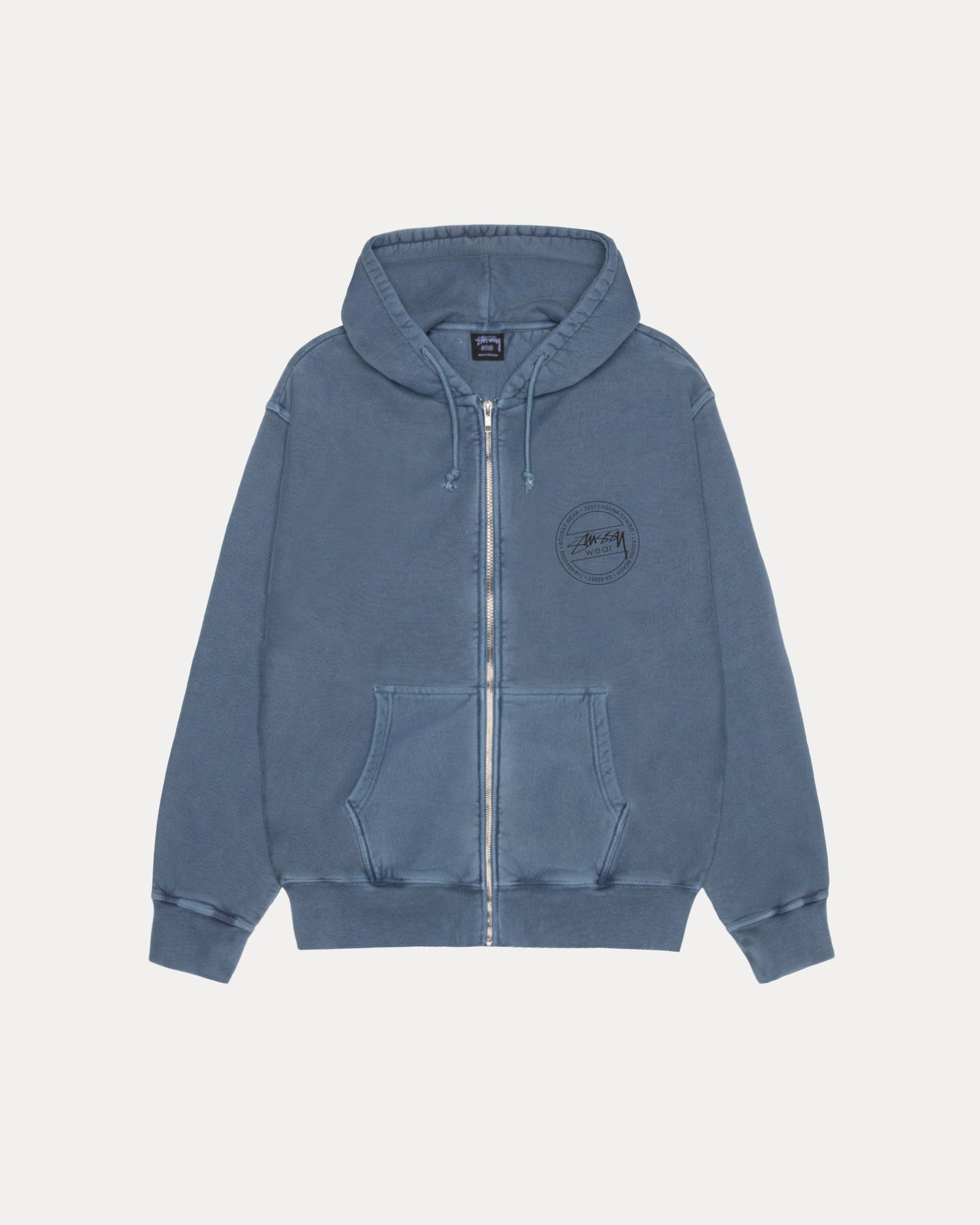 STUSSY WEAR PIG. DYED ZIP HOOD