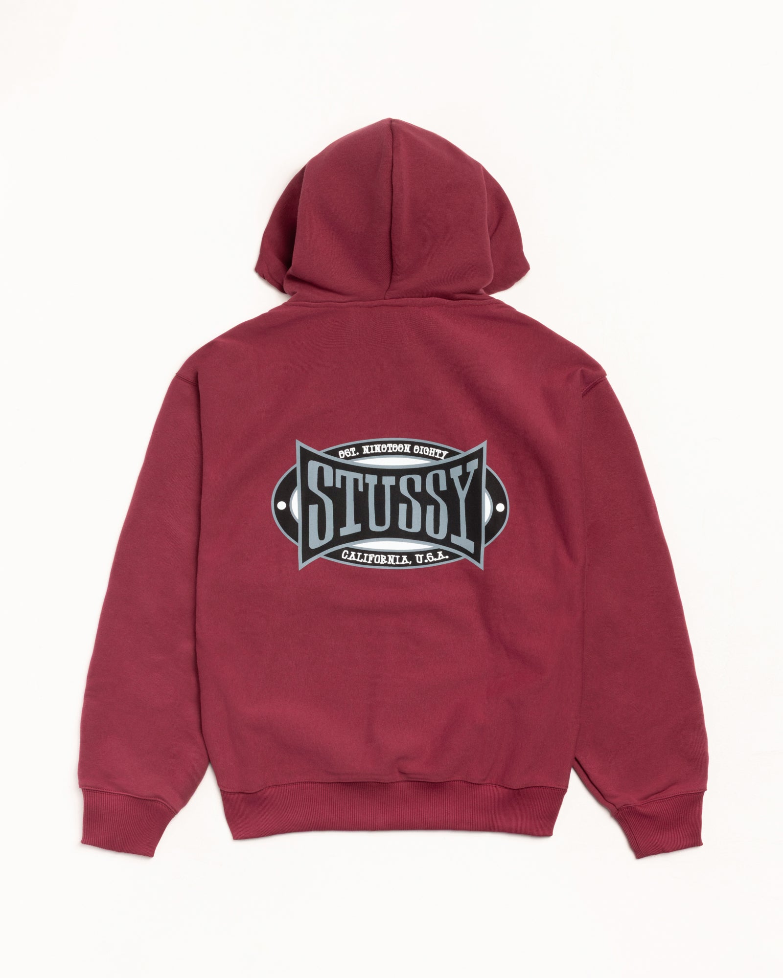 Champion Oval Zip Hoodie – Wine | Sweats | Stüssy – Stussy AU