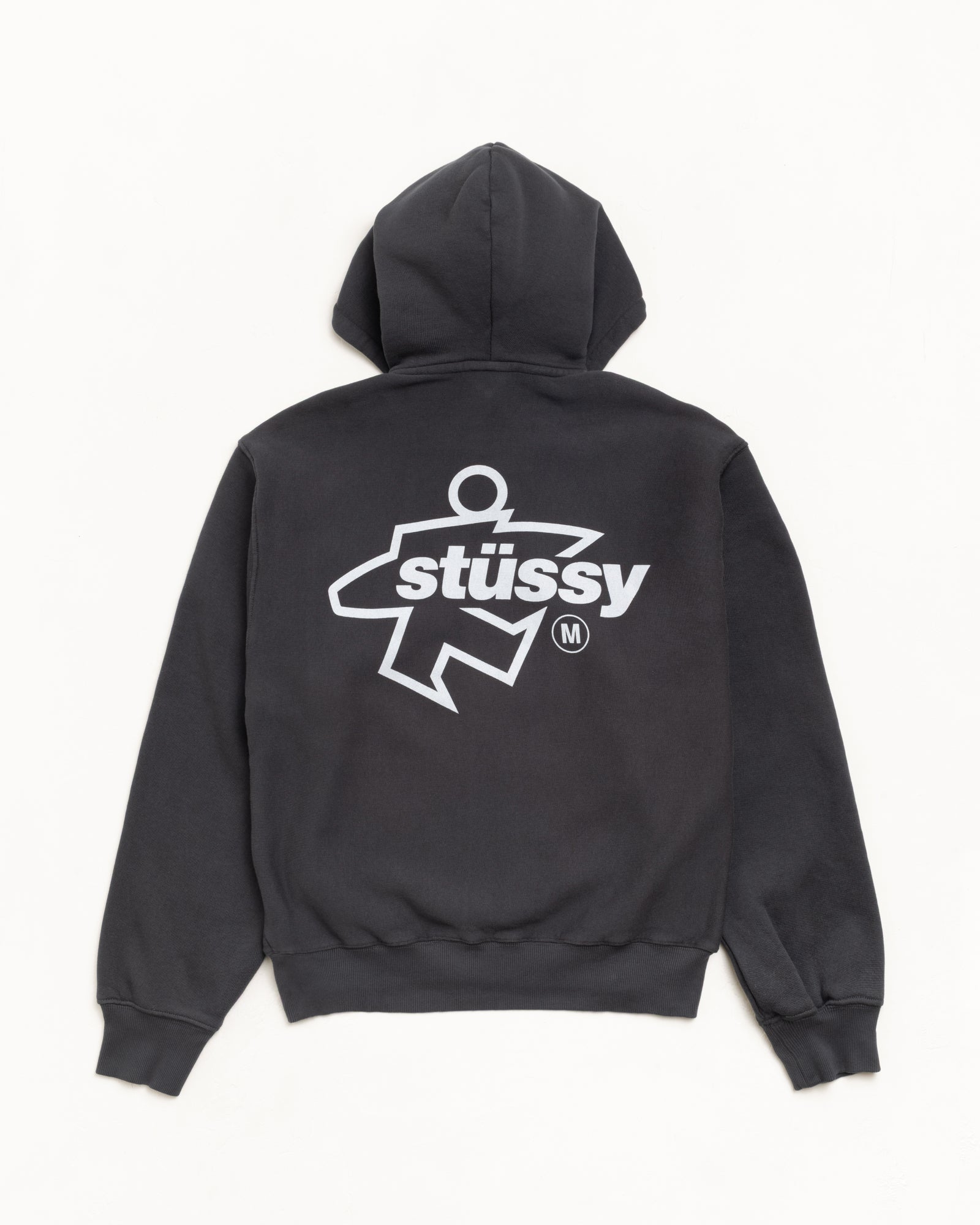 Surf Size Zip Hoodie – Faded Black | Sweats | Stüssy – Stussy AU