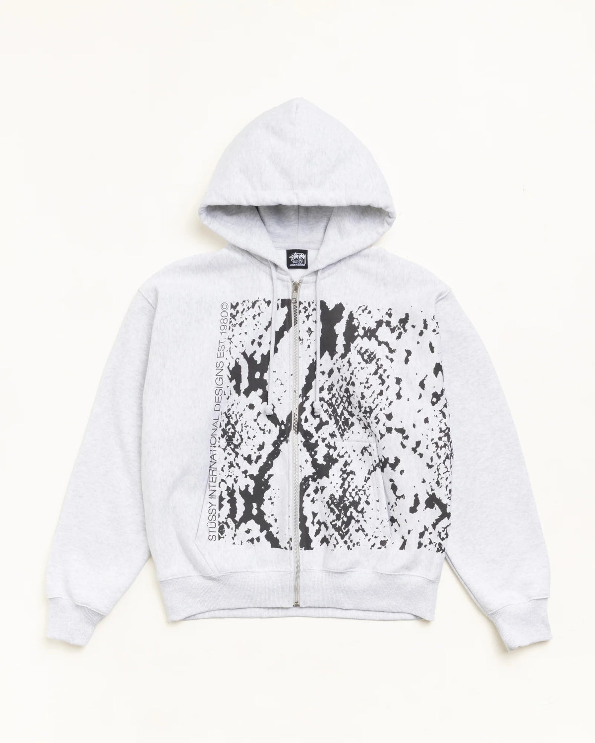 SNAKESKIN ZIP HOOD