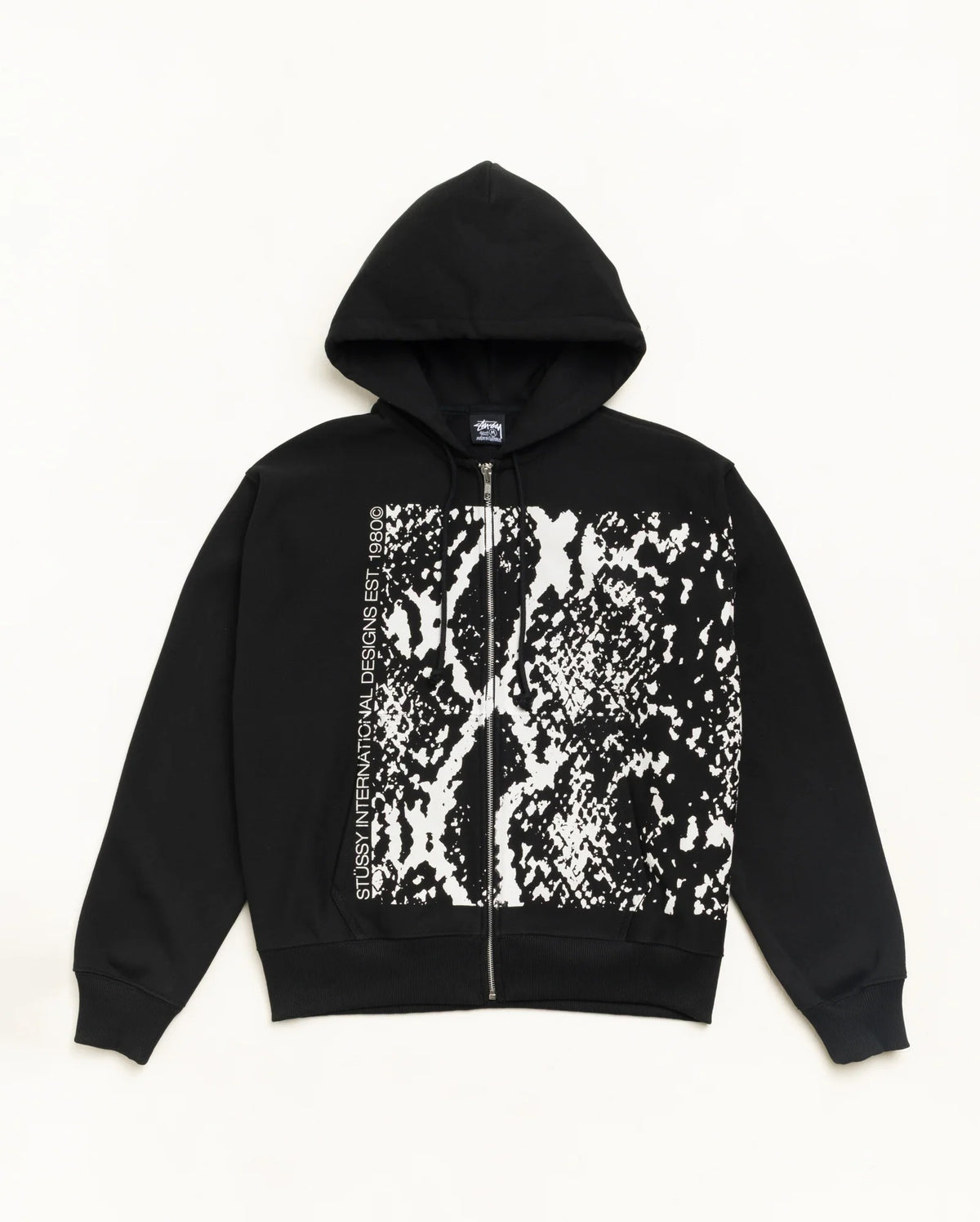 SNAKESKIN ZIP HOOD