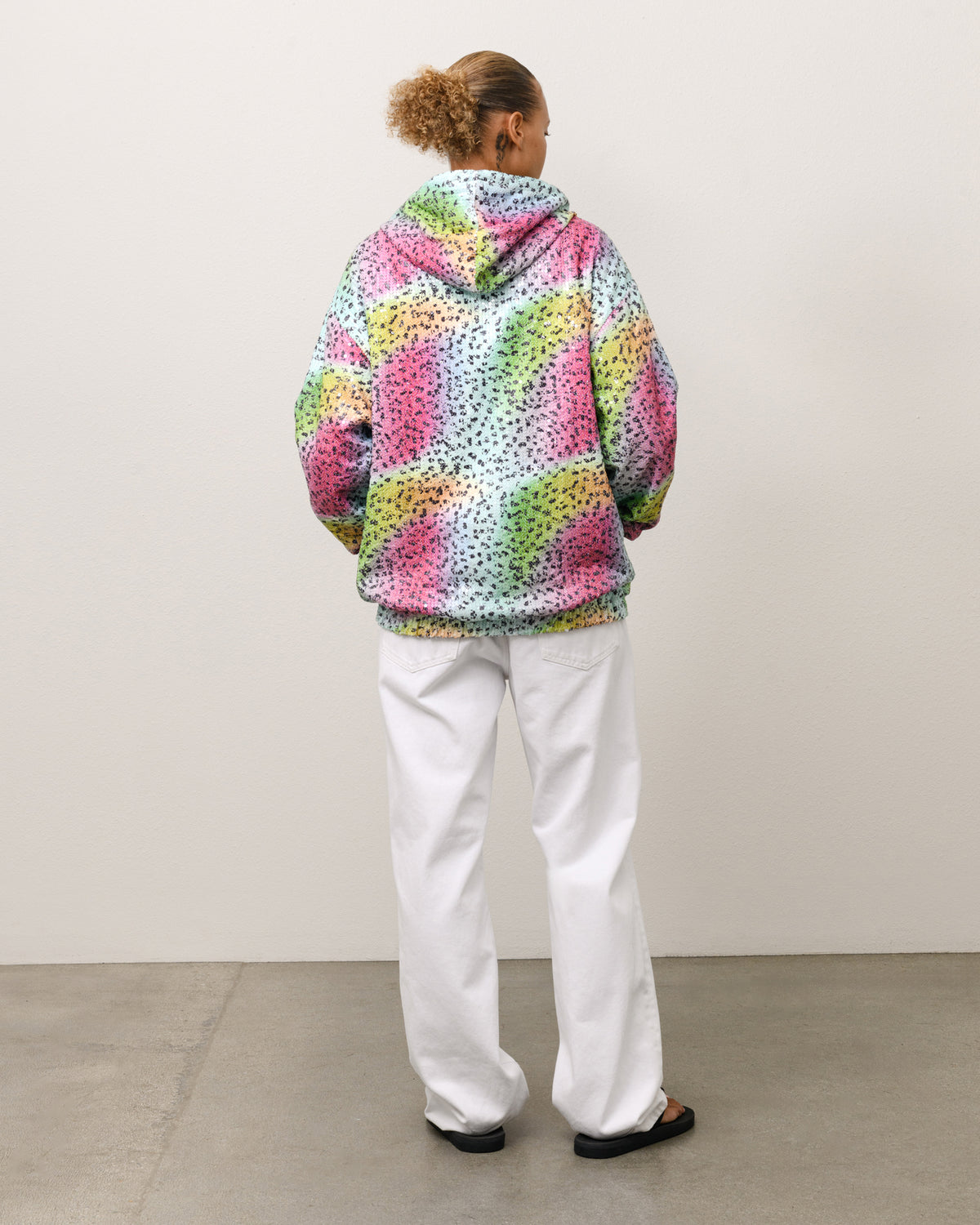 STUSSY TEARS SEQUIN ZIP HOODIE