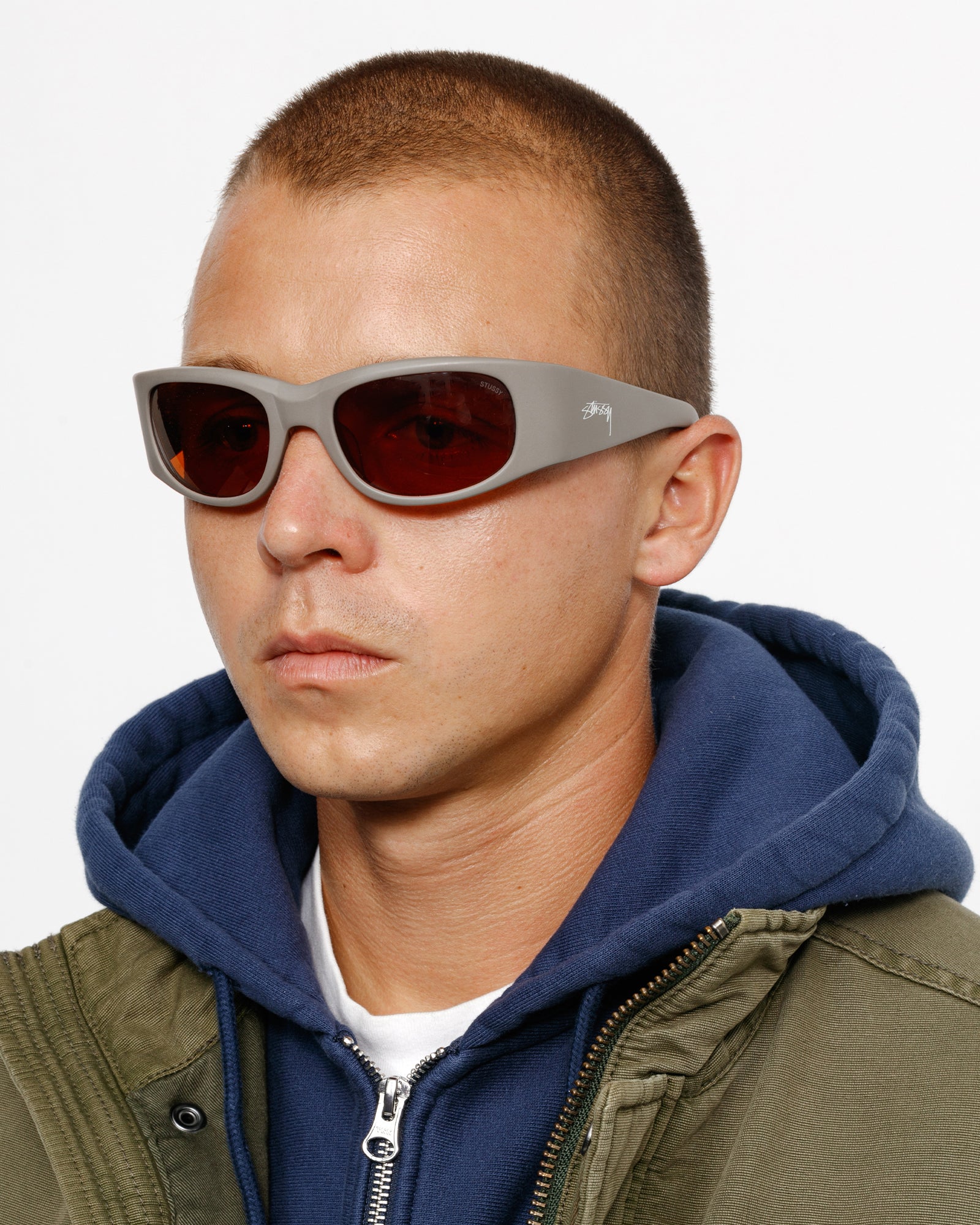 Rene Sunglasses in matte coyote dark amber - Stüssy – Stussy AU