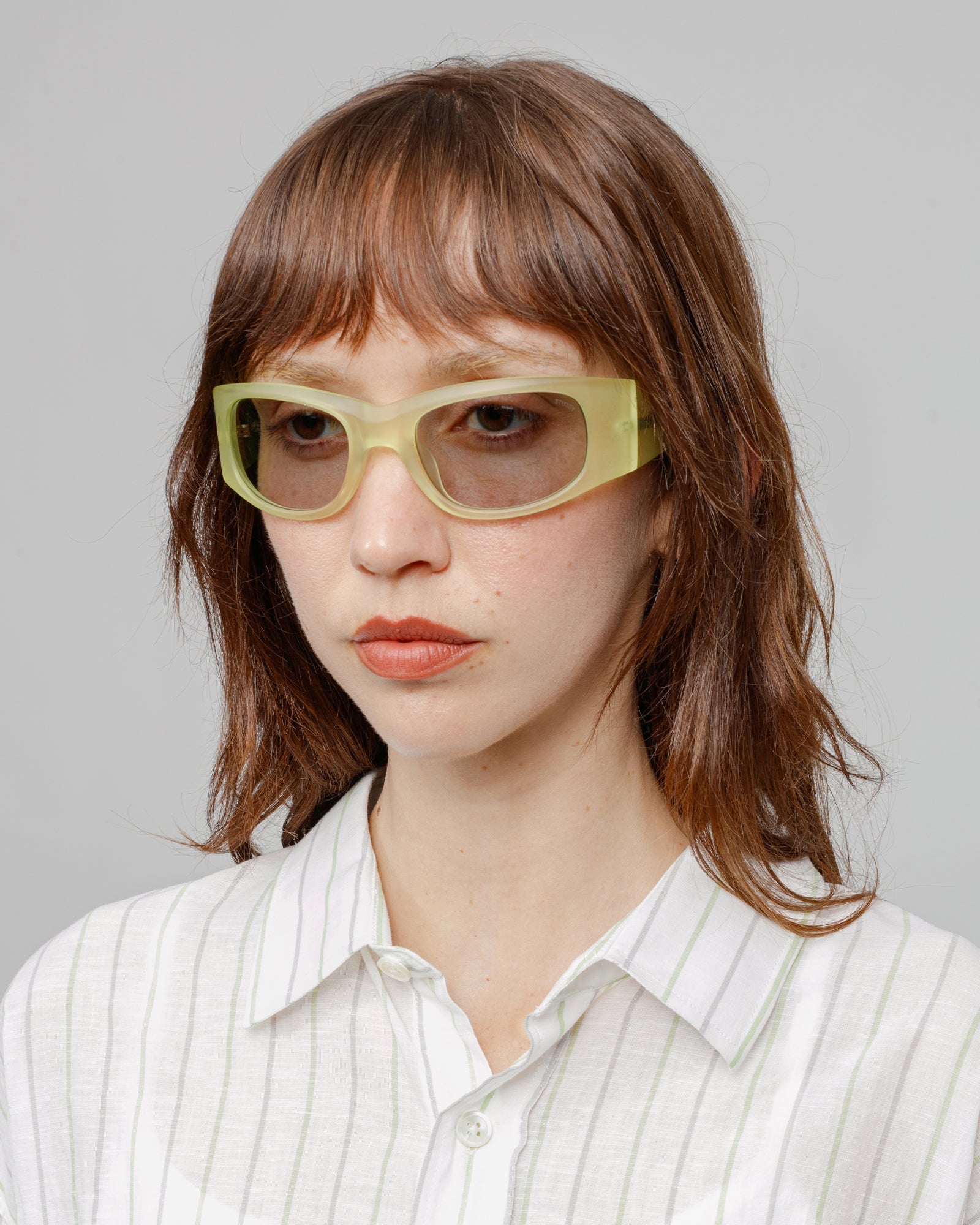 Rene Sunglasses in matte yellow/light grey – Stüssy – Stussy AU