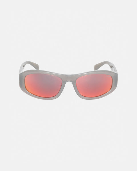 Stüssy Landon Sunglasses Grey / Silver Flare Lens Eyewear