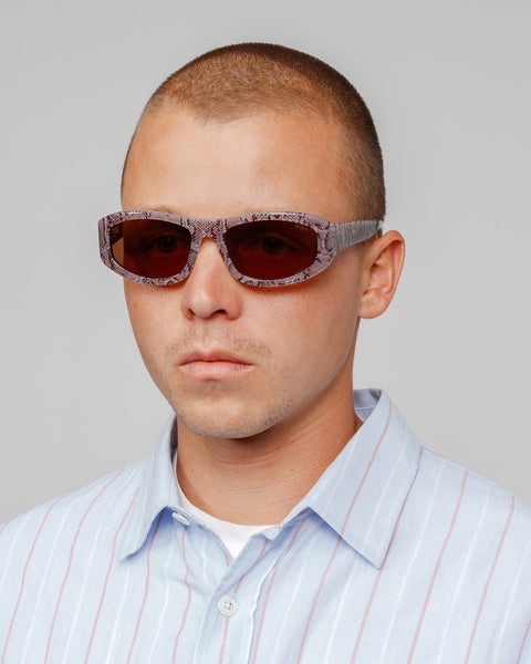 Stüssy Landon Sunglasses Snake Skin / Brown Lens Eyewear