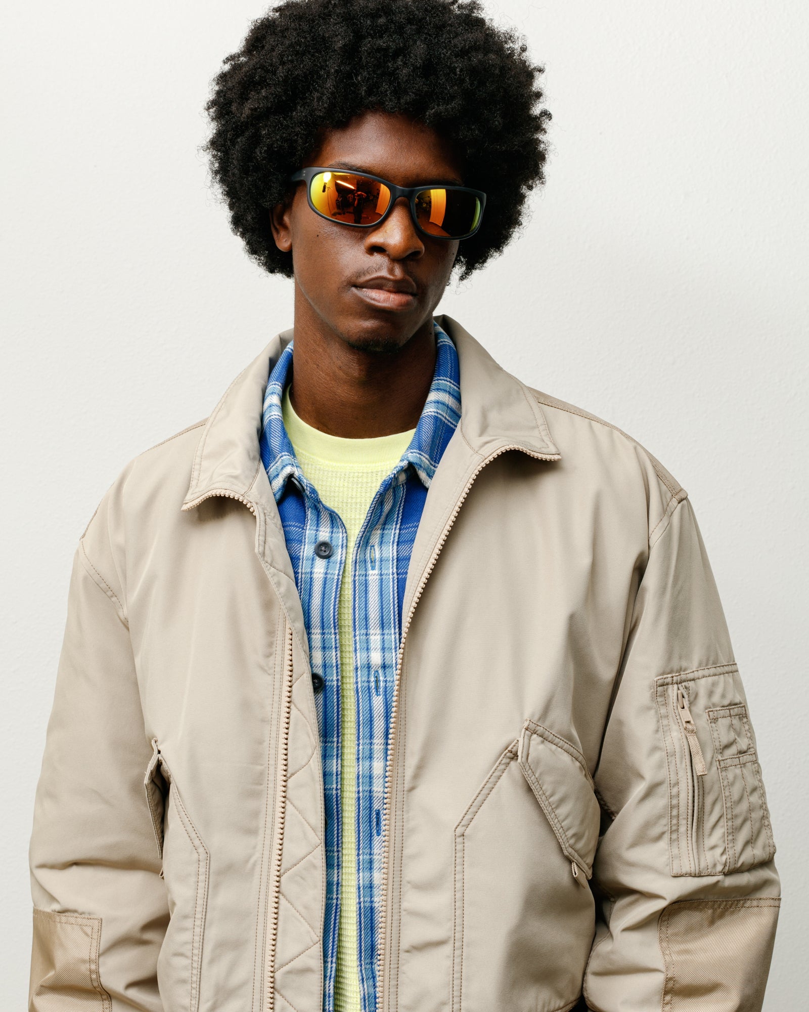Julian Sunglasses – Frost Black/Orange Mirror Lens | Eyegear