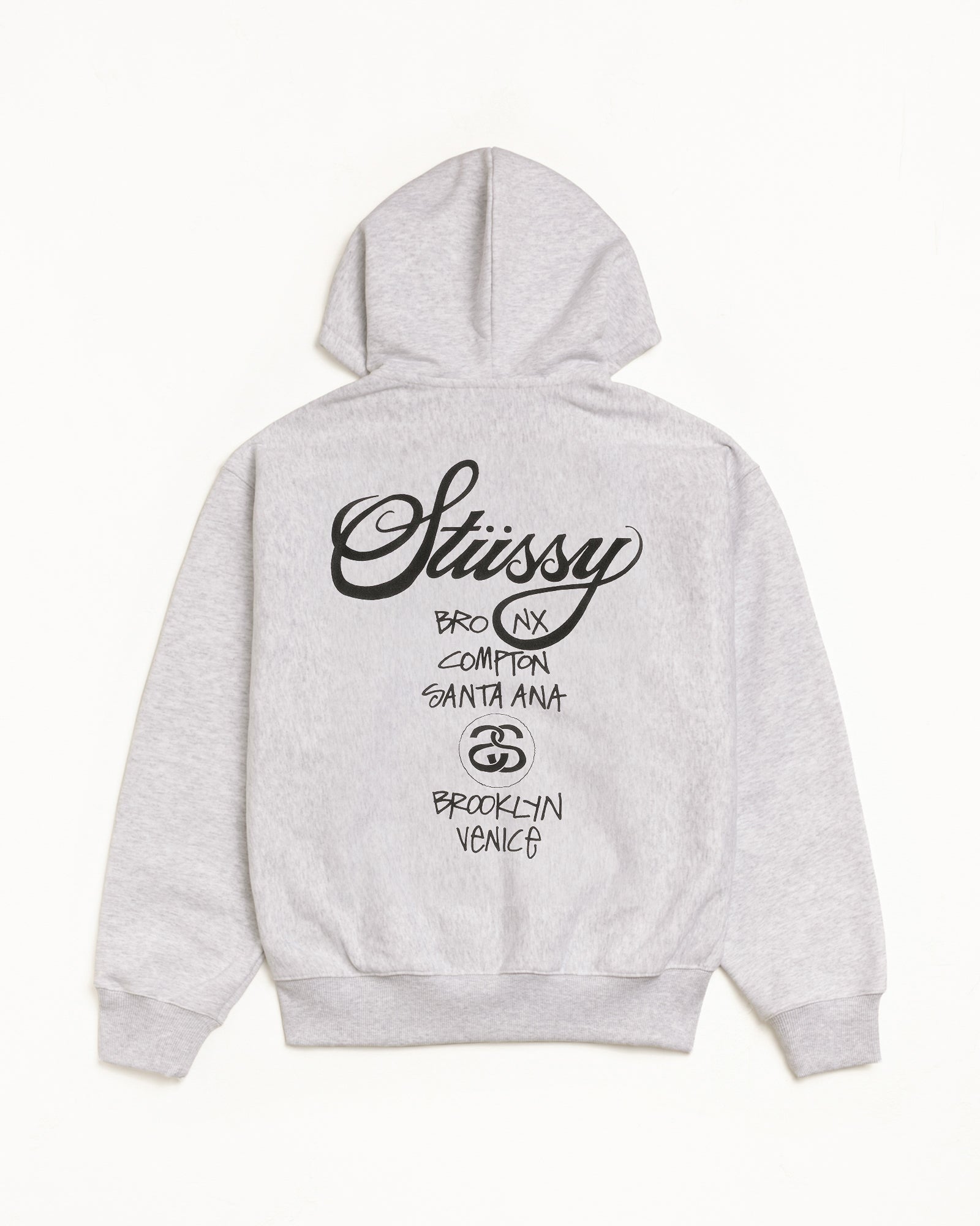 World Tour Zip Hoodie – Ash Heather | Sweats | Stüssy – Stussy AU