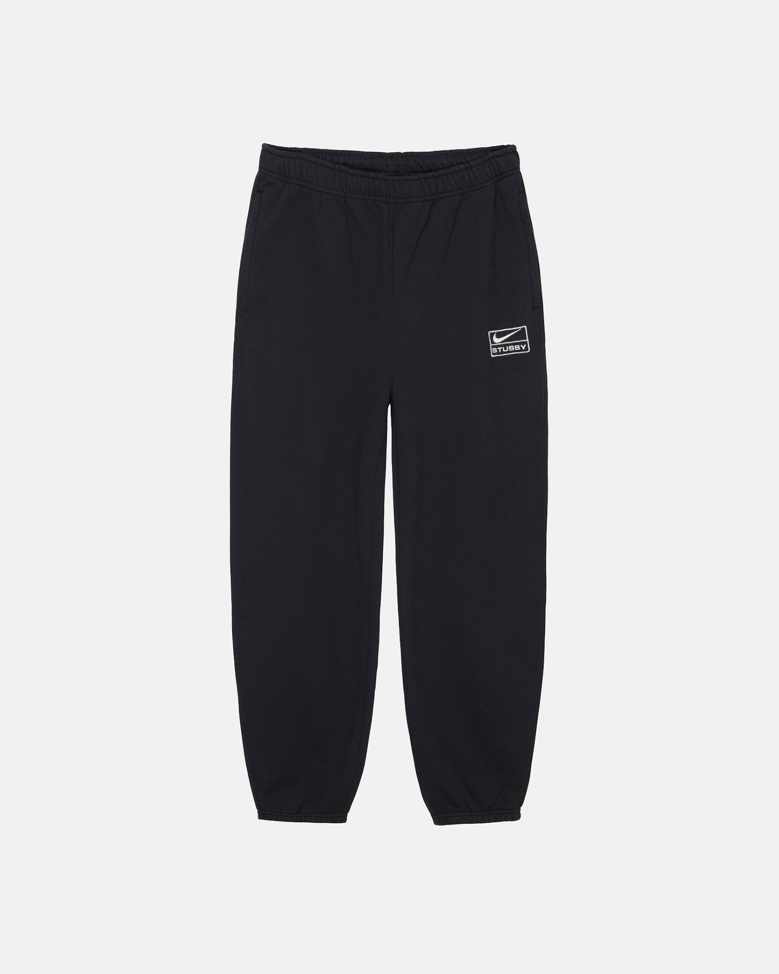 Stüssy & Nike Stone Washed Fleece Pant – Black | Bottoms | Stüssy