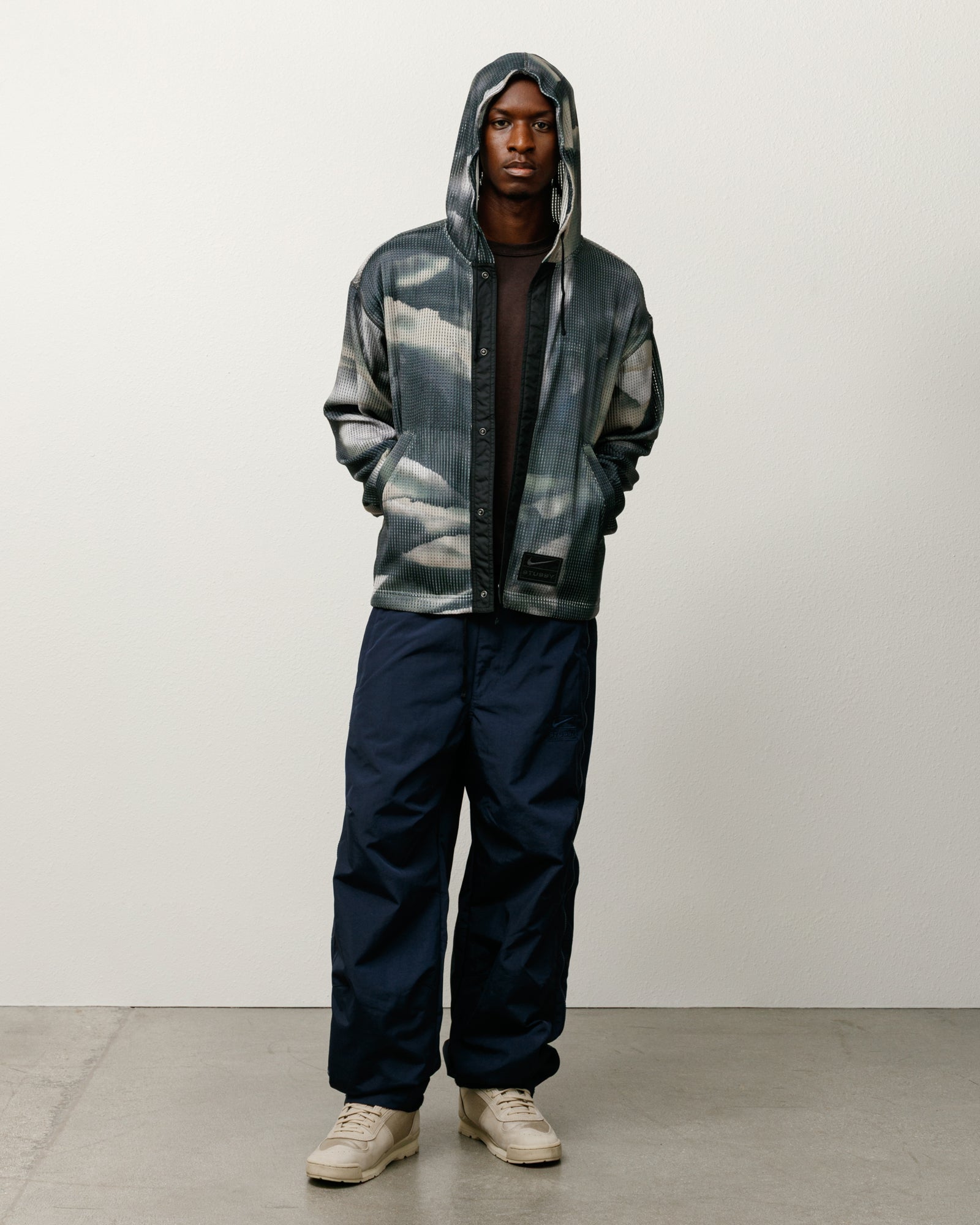 STÜSSY & NIKE MESH HOODIE